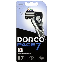 DORCO PACE 7  NEW (станок + 2 кассеты), система с 7 лезвиями