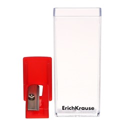 Точилка ErichKrause City Classic, 1 отверстие, с контейнером, пластиковая, МИКС