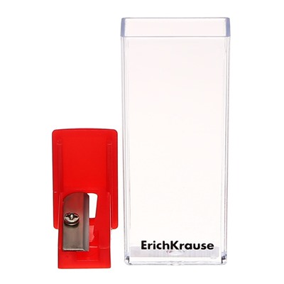 Точилка ErichKrause City Classic, 1 отверстие, с контейнером, пластиковая, МИКС