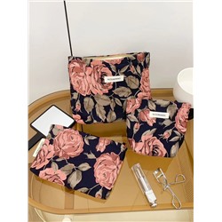 Capacious cloth, organizer bag, cosmetic bag, retro elegant liner, polyester, high-quality style