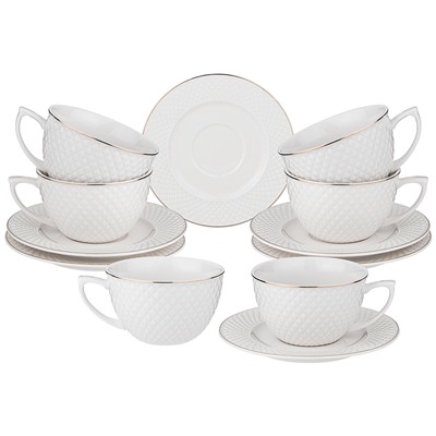 ЧАЙНЫЙ НАБОР LEFARD "ДИАМАНД ГОЛД" НА 6 ПЕР. 12ПР. 220 МЛ (КОР=8НАБ.)