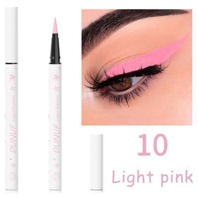 Цветная водостойкая подводка для глаз DUNUF Liquid liner 10