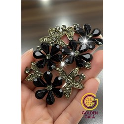Брошь крупная с кристаллами БР4/3 модель 6