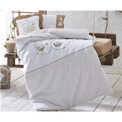 Бамбуковое постельное белье для новорожденных Twinbears Bej Nevresim - EcoCotton