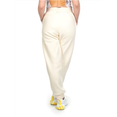 M071 BEIGE Брюки спортивные женские на флисе (100% хлопок) 7986
