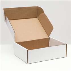 Коробка складная, белая, для подарков, хранения и отправки посылок, 27×21×9 см