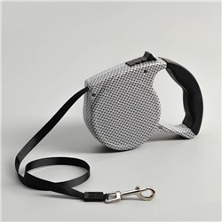 Рулетка с поводком-лентой, резиновая ручка, 5 м, вес животного до 15 кг