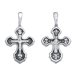 Крест (образ Покрова) из серебра литье частичное чернение