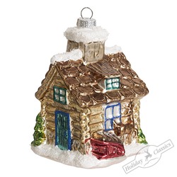 Избушка с черепичной крышей (стекло) 8,5х9х11,5 см