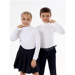 Детская водолазка из рибаны / Белый