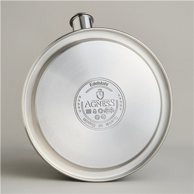 ЧАЙНИК AGNESS СО СВИСТКОМ 2,7Л, ТЕРМОАККУМУЛИРУЮЩЕЕ ДНО, 304 СТАЛЬ,  ИНДУКЦИЯ