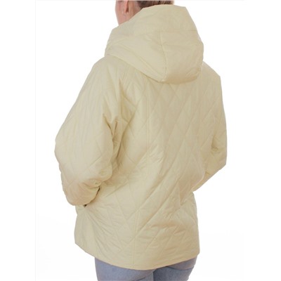 9606 YELLOW Куртка стеганная демисезонная женская (100 гр. холлофайбер)