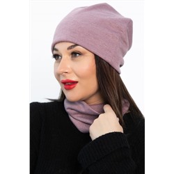 Комплект шапка шестиклинка и снуд (ягодный) ШШС1-23М