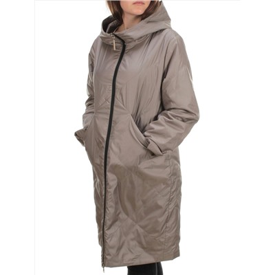 22098 DK.BEIGE Куртка демисезонная двухсторонняя женская (80 гр. синтепон)