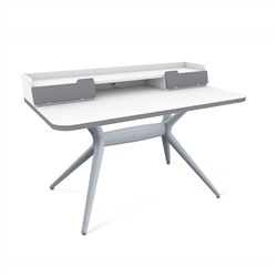 Стол рабочий SHT-TU30-2/TT31 120/65 ЛДСП
                        серый / белый шагрень / серый