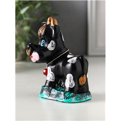 Копилка для денег «Бычок», гипс, 11.5×10×6.5 см, чёрный