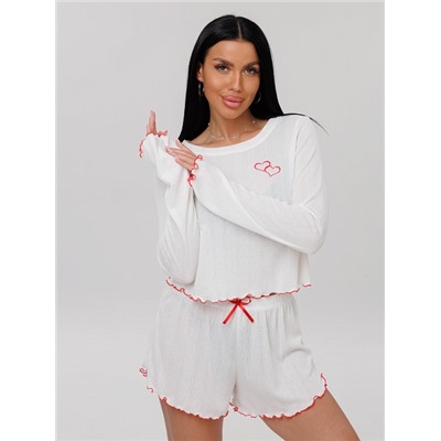 Женская пижама П-105(Трн риб) / Молочный