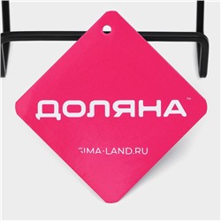 Подставка для крышек и разделочных досок Доляна, 12.5×9×10.5 см, чёрная