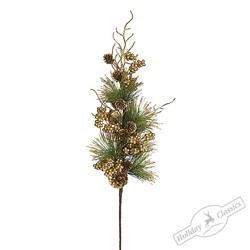 Ветка хвойная "Золотой лес" 75 см