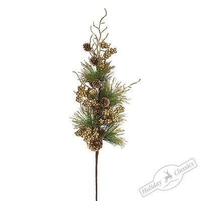 Ветка хвойная "Золотой лес" 75 см