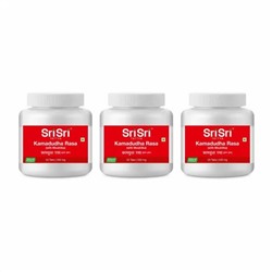 Набор Камадудха Раса (3 x 25 таб, 250 мг), Kamadudha Rasa Set, произв. Sri Sri Tattva