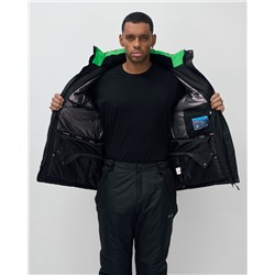 Горнолыжный костюм мужской зимний зеленого цвета 07713Z