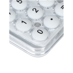 Калькулятор настольный 8-разрядный, KS-005, прозрачный корпус, серые кнопки