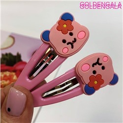 Зажим "тик-так" детский размер 6 см 2 шт ТК2 тип 5