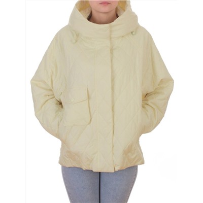 9606 YELLOW Куртка стеганная демисезонная женская (100 гр. холлофайбер)