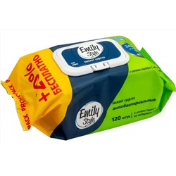 Влажные салфетки с крышкой Emily Style Антибактериальные 120шт