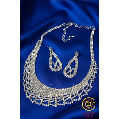 Набор бижутерии "Вечерний шарм" Арт Н5 модель 3 серебро