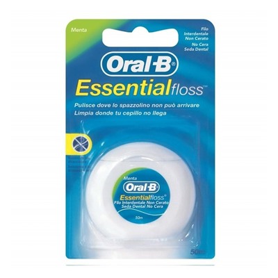Нить зубная Oral-B Essential Floss Waxed Mint, вощеная, 50 м