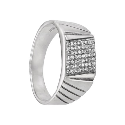 Печатка 'Арон' с фианитами ТФКЕ.105ФТ-2