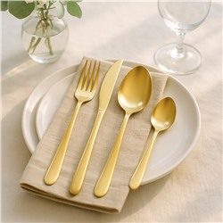 Набор столовых приборов Pure, золотистые матовые, 16 пред.