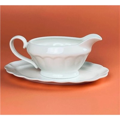 133-444 Соусник с блюдцем 250мл ШАРМЕЛЬ в под.уп.(х24)Фарфор