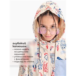 Ветровка для девочек Молочный(28)