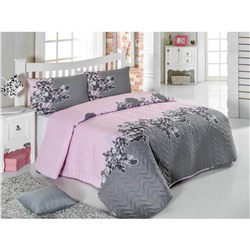 1 сп. Стеганое Покрывало Двустороннее 160x220 см. с Наволочкой 50x70 см. Rodez Pudra