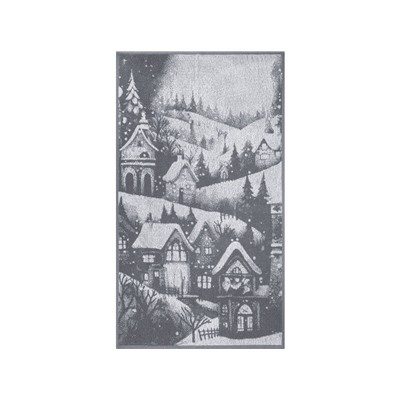 Полотенце махровое 6с103.412ж1 Снежный пейзаж(графит5) 50х90см
