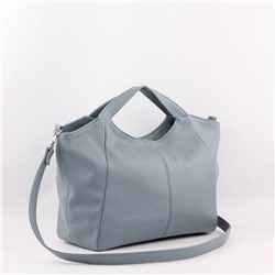 Сумка 351 гладкий серо-голубой ФОРМАТ "А4" ХИТ продаж