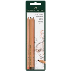 Пастельные карандаши Faber-Castell "Pitt Pastel" 03цв., блистер