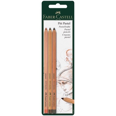 Пастельные карандаши Faber-Castell "Pitt Pastel" 03цв., блистер