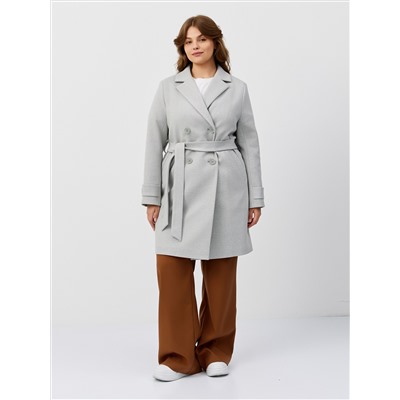 Пальто женское демисезонное 25570 (сильвер/ёлочка)