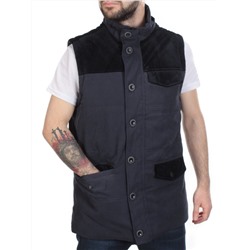 J830111 DEEP BLUE  Куртка-жилет мужская зимняя NEW B BEK (100 гр. синтепон и искусственный мех)