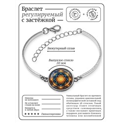 BSI-0121 Браслет металлический Космический цветок жизни