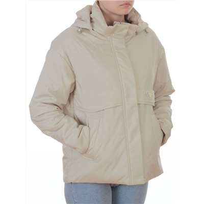 7060 BEIGE  Куртка демисезонная женская (100 гр. холлофайбер)