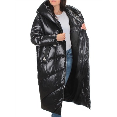 22-185 BLACK Пальто зимнее женское (200 гр. холлофайбер)