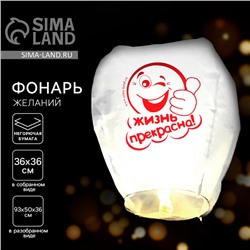 Фонарик желаний «Жизнь прекрасна!», купол