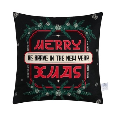 Подушка "Этель" Merry XMAS 40х40 см, 100% п/э, велюр