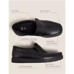 Kids' Leather Slip-on Loafer School Shoes (13 Small - 9 Large)