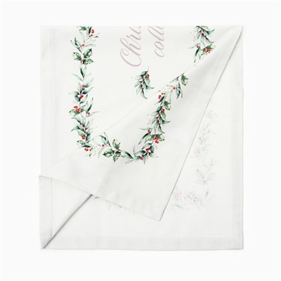 Дорожка на стол Этель Christmas collection 30×70 см, 100% хлопок, саржа 190 г/м², белая